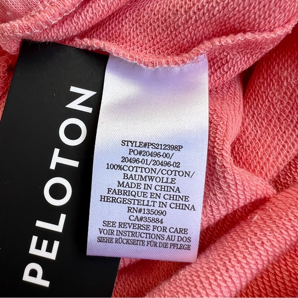 Peloton Unwind Drawstring Cotton Shorts NWT - Pink, Women’s Size Small - Picture 7 of 10